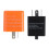 2 Pcs Motorcycle Speed Adjustable Led Flasher Relay 12V, Orange & Black 2