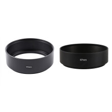 2 Pcs Mount Standard Metal Lens Hood for , 67Mm & 58Mm