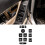 12Pcs Door  Memory Lock  Stickers for   a B C E Class CLA & 12x Window  Button Trim Sticker 8
