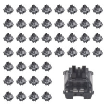 90 Interruptores V3 Pro Color Negro Crema, Interruptor Lineal de 5 Pines 55 Gf con Vástago una Prueba de Polvo, Compatible para Teclado Mecánico MX