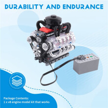 Laufender Bausatz für -V8-Motor, Physik-Experimentiermodell für Teenager, Tolles Geschenk für Kinder und Erwachsene