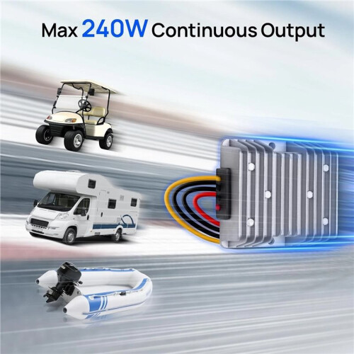 48V 36V to  12V 20A 240W Converter Step-Down Voltage Regulator Waterproof 1