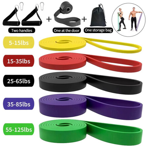 Heavy Duty Resistance Bands Set 5 Loop for Gym Exercise Pull--Fitness Workout 1