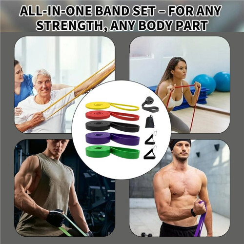 Heavy Duty Resistance Bands Set 5 Loop for Gym Exercise Pull--Fitness Workout 2