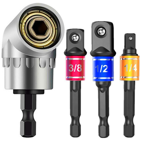 1 Set Impact Grade Power Hand Tools Driver Sockets Adapter & 50 Pcs Corner Bracket Profile Connector Set 1