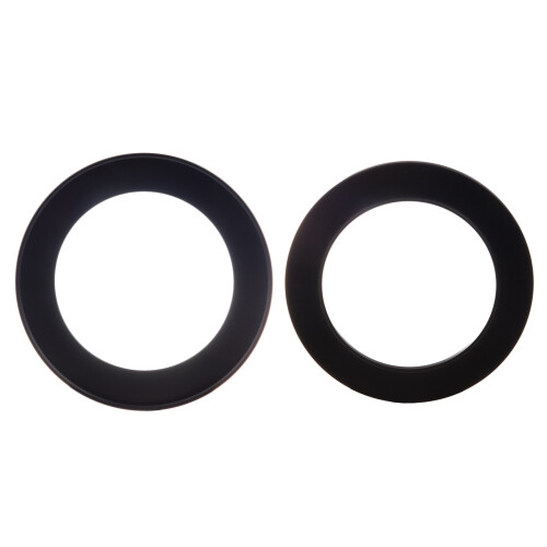 2Pcs Camera Lens Filter Step   49mm-77mm/58-77mm Adapter Black