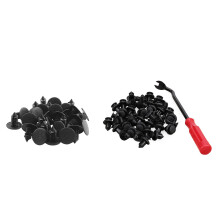 30Pcs 9mm x 8mm Hole Plastic Car Fir Tree Clips Rivets Retainer & 40Pcs 10mm Push-Type Plastic Bumper Flare Fastener Rivet Clips and One
