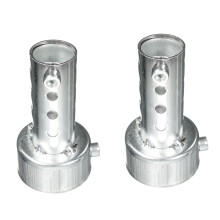 2 Pcs Silver Motorcycle Exhaust Can Muffler Insert Baffle DB Killer Silencer, 45Mm & 48Mm