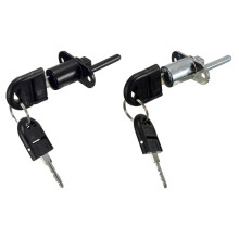 2 Set Zinc Alloy Computer Desk Cabinet Mailbox Drawer Cupboard Locker Cam Lock with Keys, Silver & Black