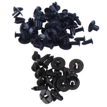 25 Pcs Plastic Push in Bumper Door Rivets Clip 8mm Hole Black & 10Pcs Plastic Fastener Clip 8mm for
