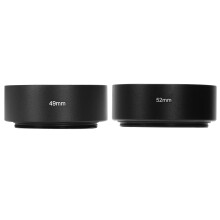 2Pcs Mount Standard Metal Lens Hood for - 52Mm & 49Mm