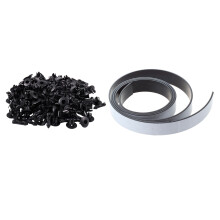 7mm Hole Plastic Rivets Fastener Auto Car Bumper Push Clips 100 Pcs with 1M Ribbon Magnet Magnetic Flexible Roller Strip Magnet Adhesive Strip