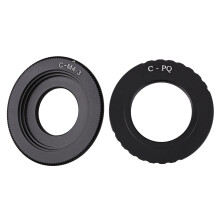 1Pcs Camera C Mount Lens Cctv Lens for Q Q7 Q10 Q-S1 & 1Pcs Black C Mount Lens for Micro-4/3 Adapter E-P1 E-P2 E-P3 G1 Gf1 Gh1 G2 Gf2 Gh2 G3
