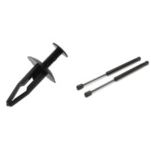 25Pcs Plastic Rivets Fastener Car Bumper Push Clips & 2Pcs Rear Tailgate Boot Trunk Gas Struts