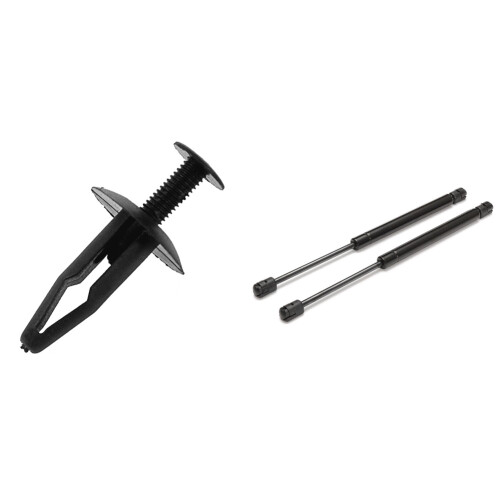 25Pcs Plastic Rivets Fastener Car Bumper Push Clips & 2Pcs Rear Tailgate Boot Trunk Gas Struts