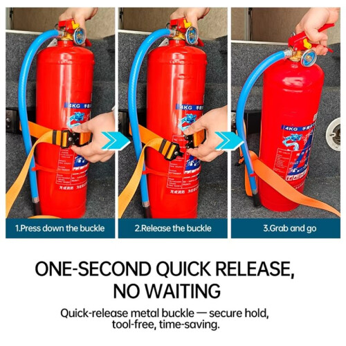 Gas Cylinder Mounting Bracket Kit, Quick-Release Design Wide Strap for RV Outdoor Camping 1