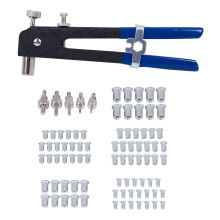 86Pcs Threaded Nut Rivet M3-M8 Insert Tool Riveter Rivnut Nutsert Riveting Kit