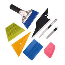 8 PCS Pro Window Tint Kits Wrapping Vinyl Tools Squeegee Scraper Applicator