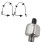 2 Set Car Accessories: 1 Pcs Car Knock Sensor & 1 Set Front Right / Left ABS Wheel Speed Sensor 2