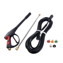High Pressure Car Power Washer Spray Gun Wand Lance Nozzle Tips with Hose Kit