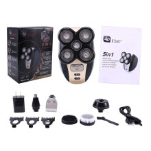 4D rotary electric shaver, rechargeable shaver and beard trimmer