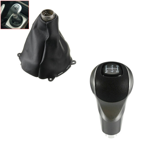 Car Manual Leather Gear Shifting Dust Boot with Shift , 5 Speed Gear Shift Knob Manual Shift  Stick 1
