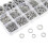 1 Set Button  Hex Socket  Cap Bolts Screws with Nuts & 1 Set Flat Washer and Lock Washer Assortment Set 6