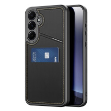 Husă magnetică DUX DUCIS pentru Samsung Galaxy S25 cu suport - Neagră