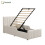 HOMAIRE Beige Linen Upholstered Single Bed 1