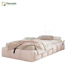 HOMAIRE Pink Velvet Single Upholstered Bed