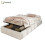 HOMAIRE Single Upholstered Bed with Storage Beige 1