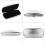 2pcs Glasses Case, Aluminum Hard Shell Eyeglasses Case Striped Spectacles Box for Small and Medium Frames -  & Silver 6