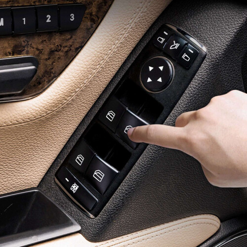 12Pcs Door  Memory Lock  Stickers for   a B C E Class CLA & 12x Window  Button Trim Sticker 1