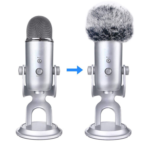 1 Set  Adapter,Wireless Network External Receiver & 1 Pcs Microphone Furry Windscreen Mic Wind Cover 2
