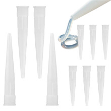 200 PCS Plastic Caulking Nozzles Extender Caulk Nozzle Tip Tool for Caulk Nozzles Applicator, Easy to Use, White