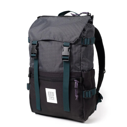 (One Size, Black/Grid) Topo Designs Unisex Rover Pack Classic Backpack