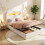 HOMAIRE White Bouclé Single Bed with Storage 2