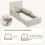 HOMAIRE Beige Linen Upholstered Single Bed 2