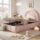 HOMAIRE Pink Velvet Single Upholstered Bed 6