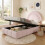 HOMAIRE Pink Velvet Single Upholstered Bed 5