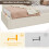 HOMAIRE 3FT Beige Bouclé Daybed with Storage 6