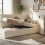 HOMAIRE 3FT Beige Bouclé Daybed with Storage 4