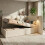 HOMAIRE 3FT Beige Bouclé Daybed with Storage 5