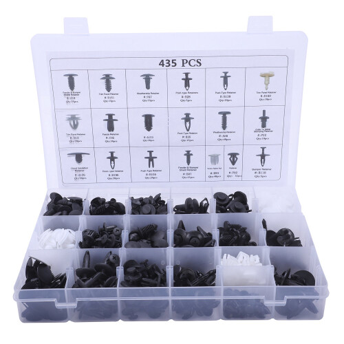 435 x Plastic Car Push Pin Rivet Trim Clips Panel Fasteners Interior Assortments 1
