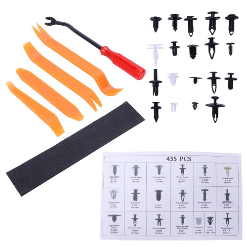435 x Plastic Car Push Pin Rivet Trim Clips Panel Fasteners Interior Assortments 2