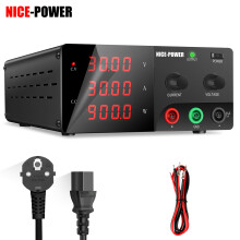 NICE-POWER Alimentation de Laboratoire DC, 220 V, 30V 30A, Réglable pour Charge de Batterie et Réparation