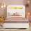 HOMAIRE White Bouclé Single Bed with Storage 6
