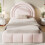 HOMAIRE Pink Velvet Single Upholstered Bed 3