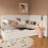 HOMAIRE 3FT Velvet Daybed with Storage Beige 3
