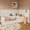 HOMAIRE 3FT Beige Bouclé Daybed with Storage 3